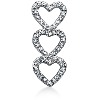 Hjerteformet vedhæng i hvidguld med 48 st diamanter (0.36 ct.)