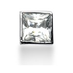 Solitaire diamantvedhæng i hvidguld med prinsesseslib diamant (0.75 ct.)