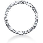 Cirkelformet diamantvedhæng i hvidguld med 35 st diamanter (1.05 ct.)