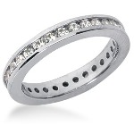 Eternity-ring i platin med runde, brillantslebne diamanter (ca 0.62ct)