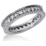 Eternity-ring i hvidguld med runde, brillantslebne diamanter (ca 0.84ct)