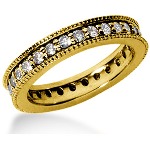 Eternity-ring i guld med runde, brillantslebne diamanter (ca 0.84ct)