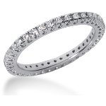 Eternity-ring i hvidguld med runde, brillantslebne diamanter (ca 0.37ct)