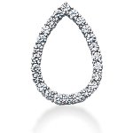 Fancy diamantvedhæng i hvidguld med 24 st diamanter (1.2 ct.)
