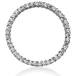 Cirkelformet diamantvedhæng i hvidguld med 42 st diamanter (2.1 ct.)