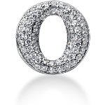 Cirkelformet diamantvedhæng i hvidguld med 65 st diamanter (0.81 ct.)