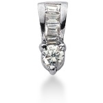 Fancy diamantvedhæng i hvidguld med 5 st diamanter (0.53 ct.)
