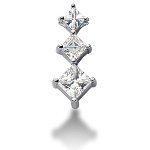 Journey diamantvedhæng i hvidguld med 3 st diamanter (0.9 ct.)