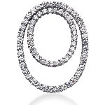 Cirkelformet diamantvedhæng i hvidguld med 66 st diamanter (2.72 ct.)