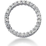 Cirkelformet diamantvedhæng i hvidguld med 26 st diamanter (0.78 ct.)
