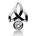 Fancy diamantvedhæng i hvidguld med rund, brillantsleben diamant (0.5 ct.)