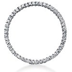 Cirkelformet diamantvedhæng i hvidguld med 51 st diamanter (1.53 ct.)
