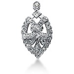 Fancy diamantvedhæng i hvidguld med 44 st diamanter (0.43 ct.)