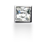 Solitaire diamantvedhæng i hvidguld med prinsesseslib diamant (0.4 ct.)