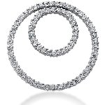Cirkelformet diamantvedhæng i hvidguld med 76 st diamanter (2.28 ct.)