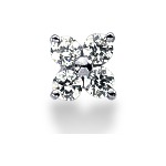 Fancy diamantvedhæng i hvidguld med 4 st diamanter (0.12 ct.)