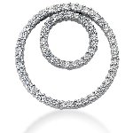 Cirkelformet diamantvedhæng i hvidguld med 65 st diamanter (1.95 ct.)