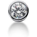 Solitaire diamantvedhæng i hvidguld med rund, brillantsleben diamant (2 ct.)