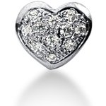 Hjerteformet vedhæng i hvidguld med 11 st diamanter (0.22 ct.)