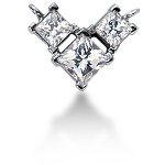 Fancy diamantvedhæng i hvidguld med 3 st diamanter (0.63 ct.)