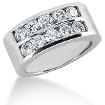 Vielse & Forlovelsesring i hvidguld med 10st diamanter (1.5ct)