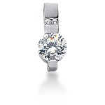 Fancy diamantvedhæng i hvidguld med 3 st diamanter (1.03 ct.)