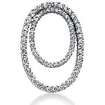 Cirkelformet diamantvedhæng i hvidguld med 80 st diamanter (1.83 ct.)