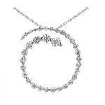 Cirkelformet diamantvedhæng i hvidguld med 25 st diamanter (0.51 ct.)