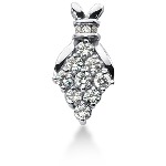Fancy diamantvedhæng i hvidguld med 12 st diamanter (0.96 ct.)