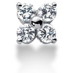 Fancy diamantvedhæng i hvidguld med 4 st diamanter (0.6 ct.)