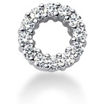 Cirkelformet diamantvedhæng i hvidguld med 12 st diamanter (0.36 ct.)