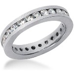 Eternity-ring i palladium med runde, brillantslebne diamanter (ca 1.25ct)