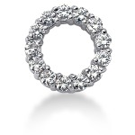 Cirkelformet diamantvedhæng i hvidguld med 13 st diamanter (0.91 ct.)