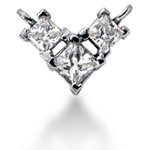 Fancy diamantvedhæng i hvidguld med 3 st diamanter (0.45 ct.)