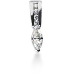Fancy diamantvedhæng i hvidguld med 5 st diamanter (0.45 ct.)