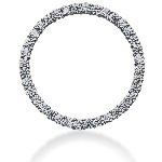 Cirkelformet diamantvedhæng i hvidguld med 36 st diamanter (1.8 ct.)