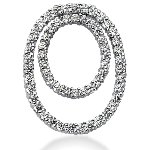 Cirkelformet diamantvedhæng i hvidguld med 59 st diamanter (3.65 ct.)
