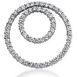 Cirkelformet diamantvedhæng i hvidguld med 61 st diamanter (3.05 ct.)