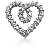 Hjerteformet vedhng i hvidguld med 31 st diamanter (2.17 ct.)