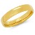 Komfortsmedet forlovelsesring/vielsesring, glatt i gult guld (3 mm)