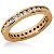 Eternity-ring i rdguld med runde, brillantslebne diamanter (ca 0.62ct)