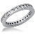 Eternity-ring i palladium med runde, brillantslebne diamanter (ca 0.84ct)