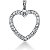 Hjerteformet vedhng i hvidguld med 33 st diamanter (0.64 ct.)