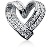 Hjerteformet vedhng i hvidguld med 45 st diamanter (0.9 ct.)
