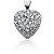 Hjerteformet vedhng i hvidguld med 39 st diamanter (0.78 ct.)