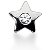 Stjerneformet vedhng i hvidguld med rund, brillantsleben diamant (0.05 ct.)