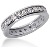 Eternity-ring i platin med runde, brillantslebne diamanter (ca 1.2ct)