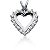 Hjerteformet vedhng i hvidguld med 20 st diamanter (0.3 ct.)