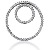 Cirkelformet diamantvedhng i hvidguld med 83 st diamanter (1.25 ct.)