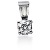 Fancy diamantvedhng i hvidguld med 3 st diamanter (0.87 ct.)